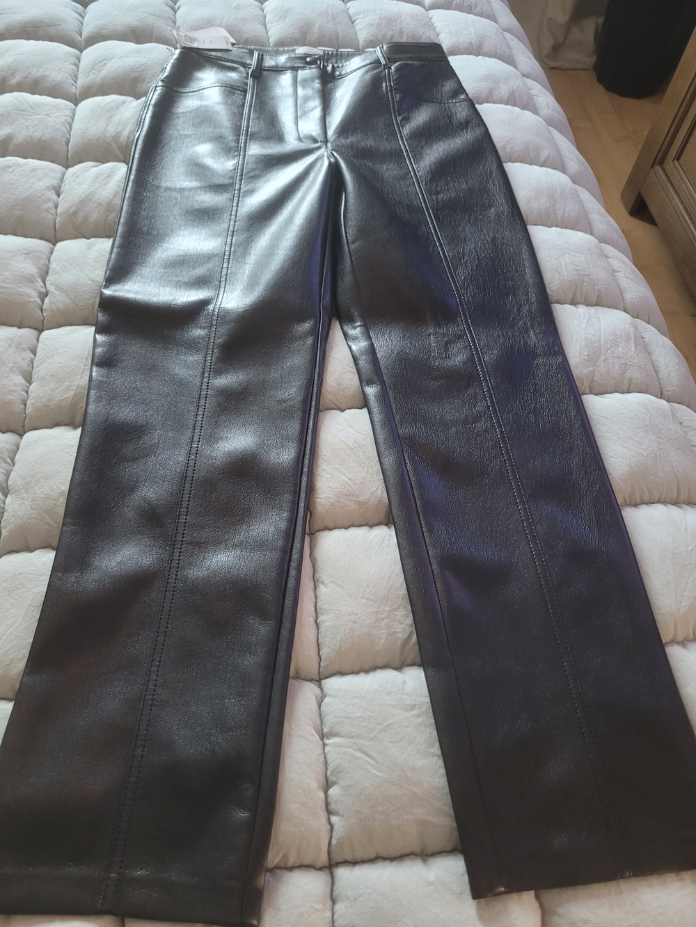 Wilfred Black Faux Leather High-Rise Pants